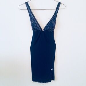 VICTORIA SECRET Lingerie Satin & Lace Slip Dress